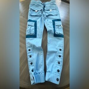 THC(The Hideout Clothing) Cargo Snap Jogger Pants-Small